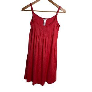 Hanro Women's Juliet Babydoll Chemise Cotton Sleep Dress Size XS Pink Nightgown